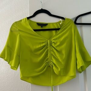 green crop top